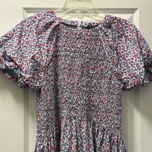 J. Crew Meadow dress in poppy cotton poplin